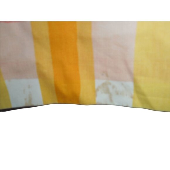 Vintage Yellow Green Orange Pink Checked/Plaid Standard Pillowcase - Picture 6 of 6